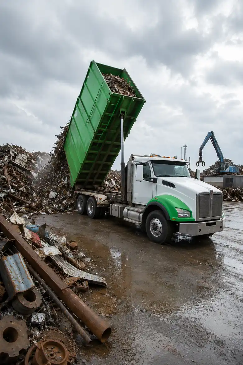 H&Z Scrap Metal team loading a scrap pickup