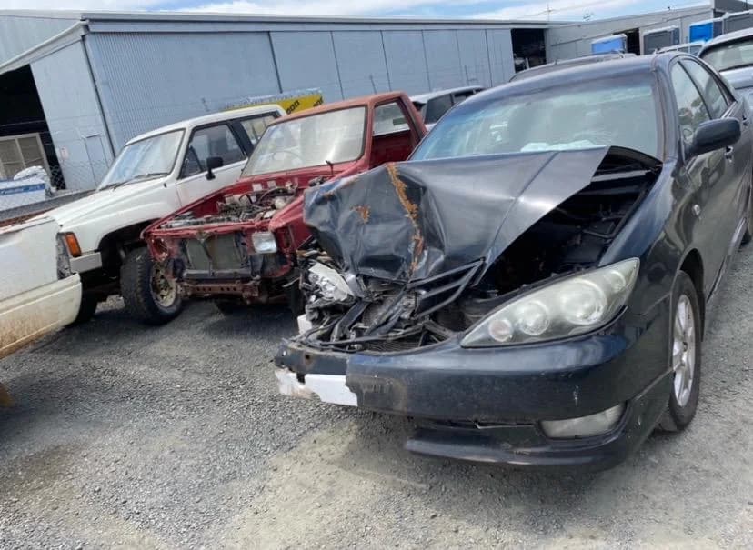 Cash for cars — old vehicle awaiting pickup